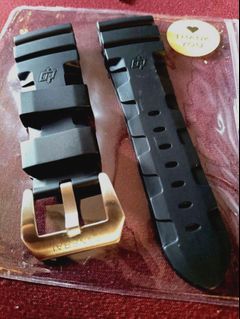 PANERAI Rubber Strap Black Logo  Substitute Swiss Made 24mm  Onhand💯COD. free ship Lbc. ONLY