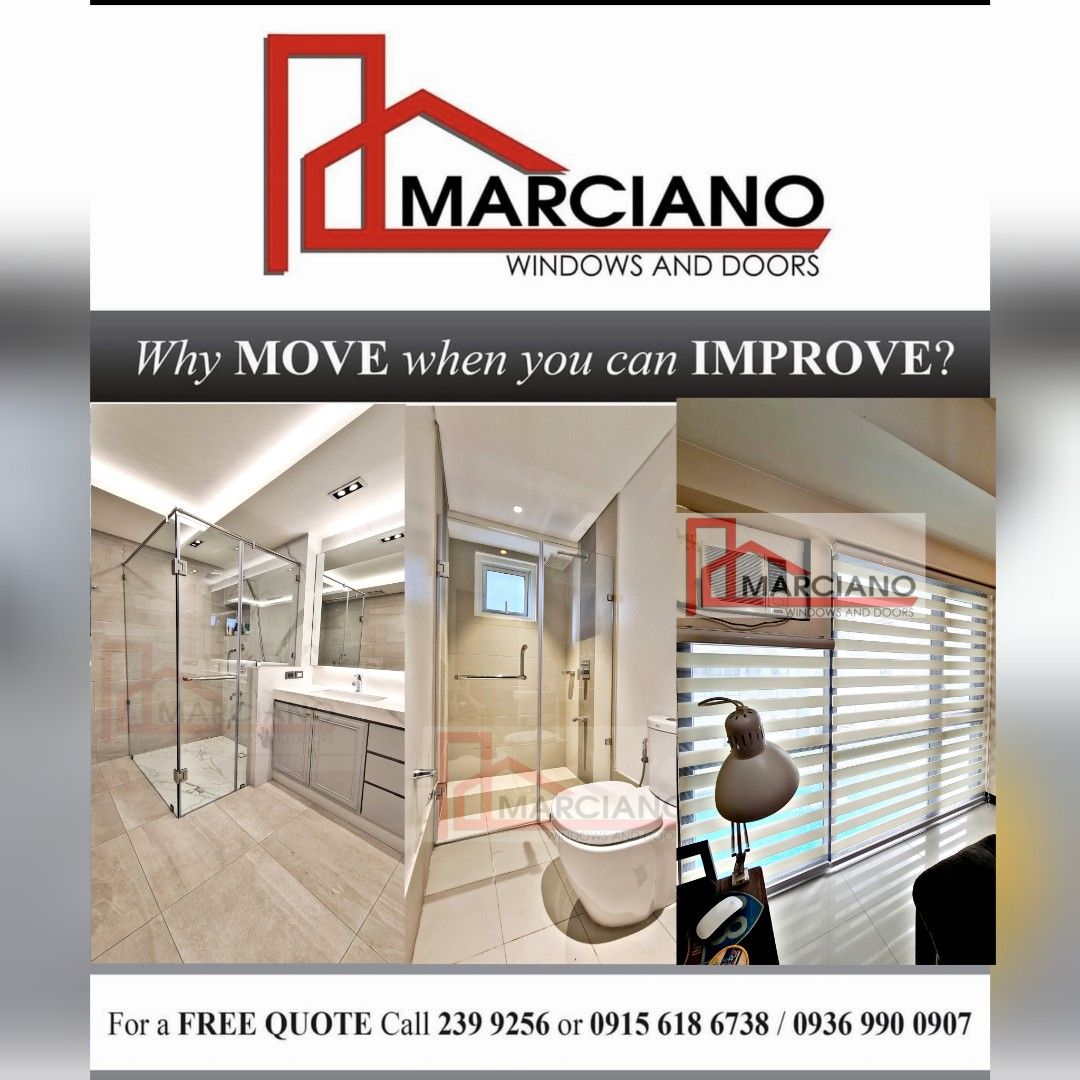 Frameless Shower Glass Enclosure - A00025 (Category: Bathroom & Kitchen Fixtures) located in Pasig City. Submitted by marciano.windoors (Listing ID 1233796458, Image 1). Description: Company Name: Marciano Windows and Doors Free Estimate, Free Delivery and Installation 24/7 Chat Support I Call NOW! 📞 0936 9900 907 / 0915 618 6738 ☎️ (02) 239 9265 📧 marciano.info@gmail.com ✔️Quality materials and accessories ✔️Quality workmanship ✔️Quality servi