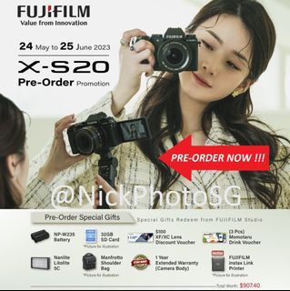 [Pre-Order] Fujifilm fuji X-S20 Camera Body $1999 / 15-45mm kit $2199 / 18-55mm kit $2659 / XS20