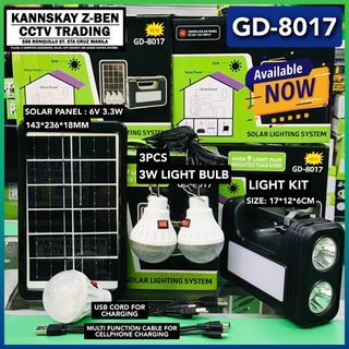 GD8017 home Emergency lamp with 3w Led bulb Solar lighting system