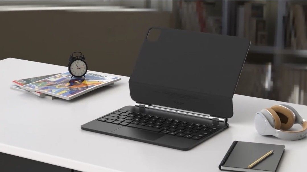 Goojodoq Ipad Pro 12.9 wireless Folio Bluetooth keyboard with touchpad (Category: Computer Keyboard) located in Muntinlupa City. Submitted by slaybabee (Listing ID 1233809419, Image 3). Description: Used a few times only Good as new.
