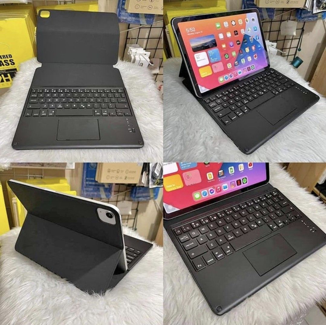 Goojodoq Ipad Pro 12.9 wireless Folio Bluetooth keyboard with touchpad (Category: Computer Keyboard) located in Muntinlupa City. Submitted by slaybabee (Listing ID 1233809419, Image 1). Description: Used a few times only Good as new.