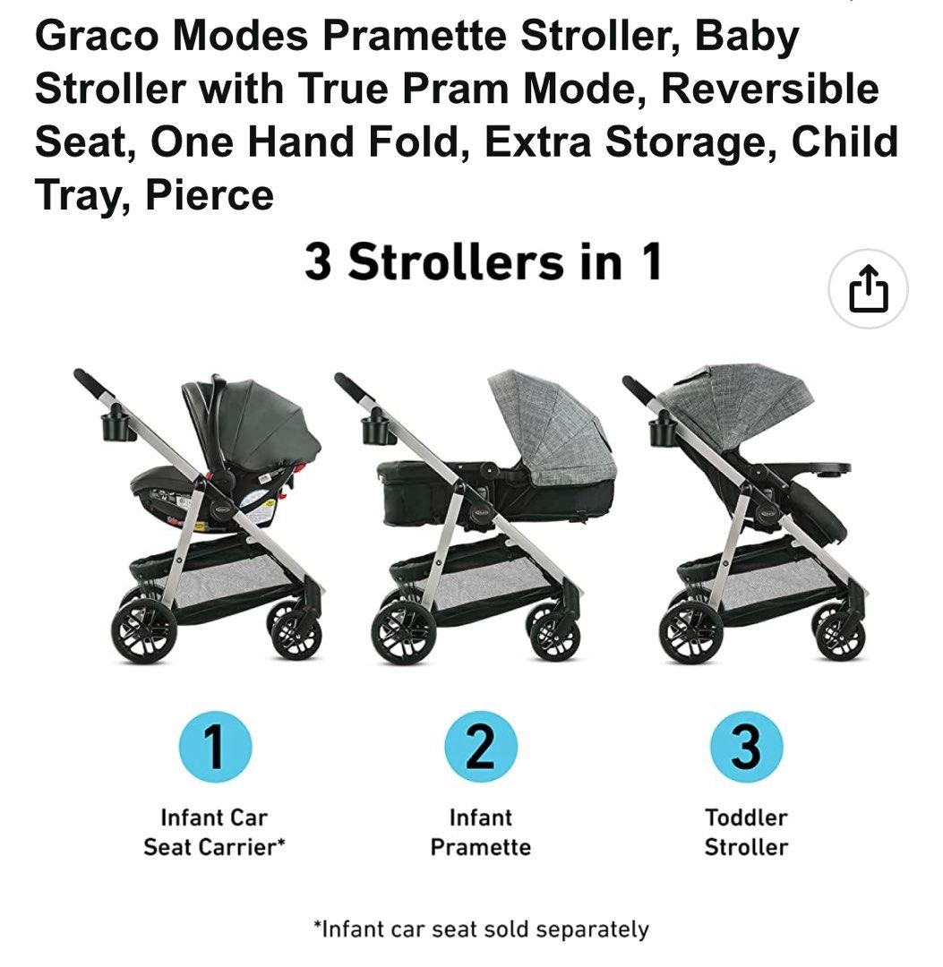 Graco Stroller 3 in 1 (Modes), Babies & Kids, Going Out, Strollers on