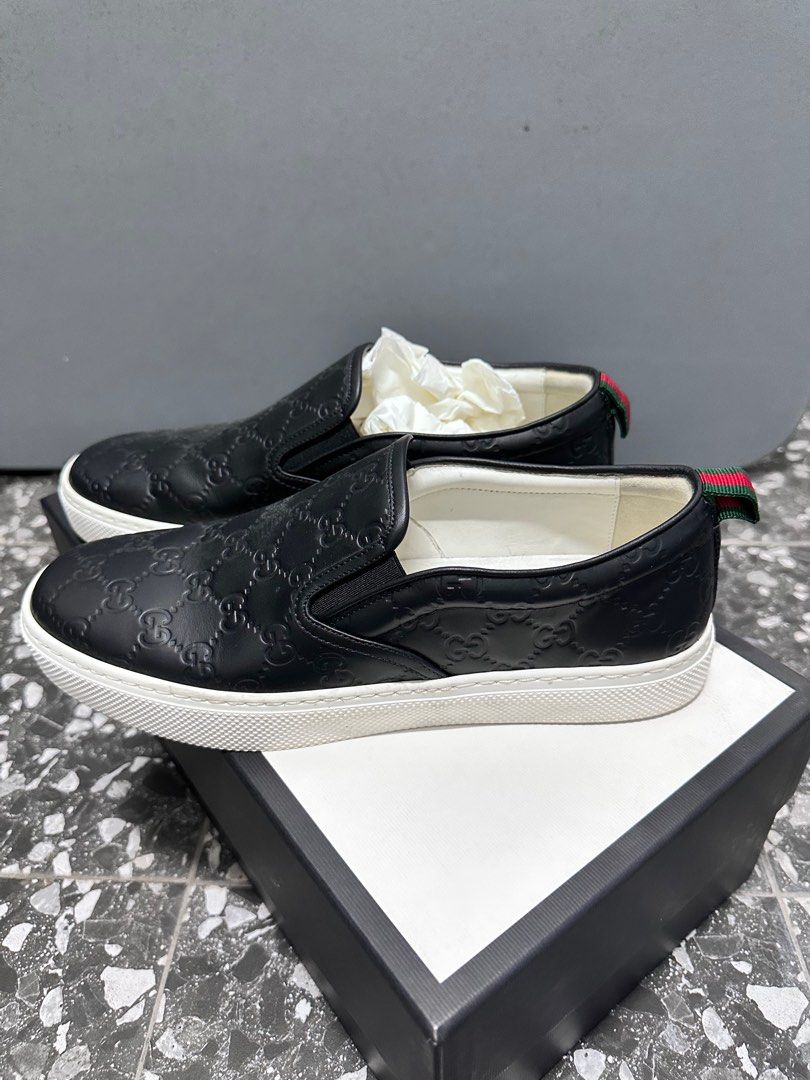 Gucci Signature Slip-on Sneaker in Black for Men