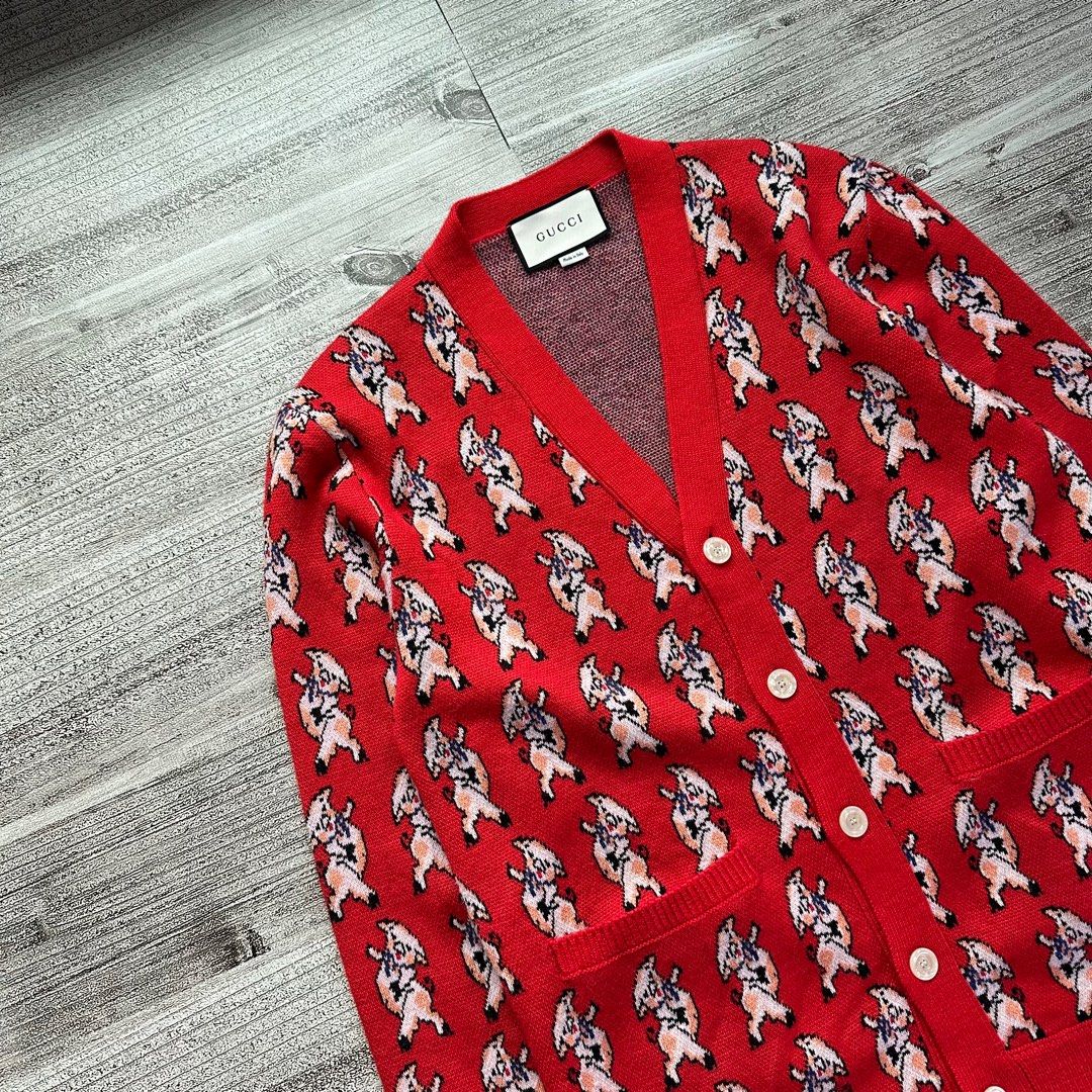Gucci year of the pig Cardigan Luxury Apparel on Carousell