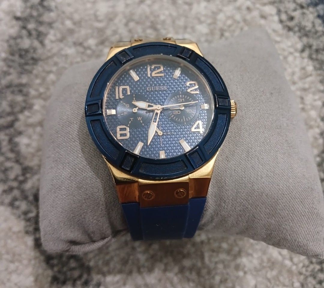 Guess W0571L1 Jam Tangan Chronograph Wanita Rosegold Blue