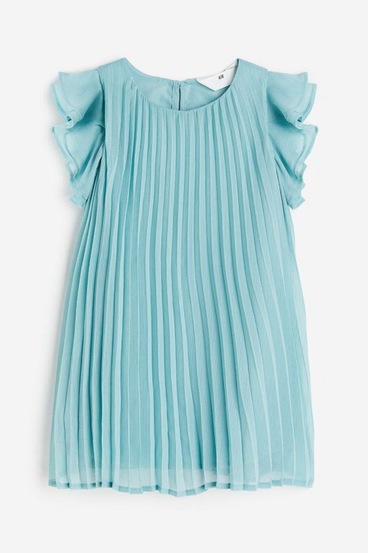 H&M pleated dress, Babies & Kids, Babies & Kids Fashion on Carousell
