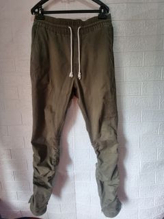 H&M Twill pants w/ ankle zip (olive green)