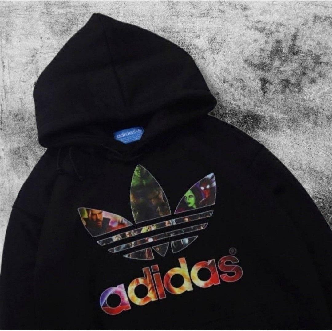 Hoodie Adidas Marvel Big Logo Hitam