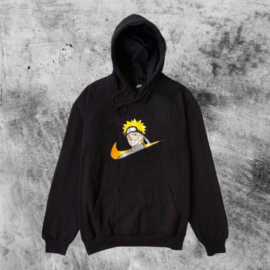 Hoodie Nike X Naruto Full Bordir Hitam