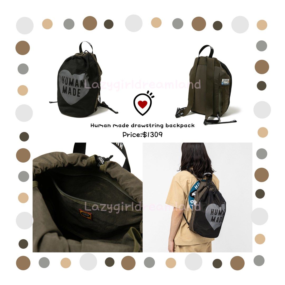 Human made drawstring backpack, 男裝, 袋, 背包- Carousell