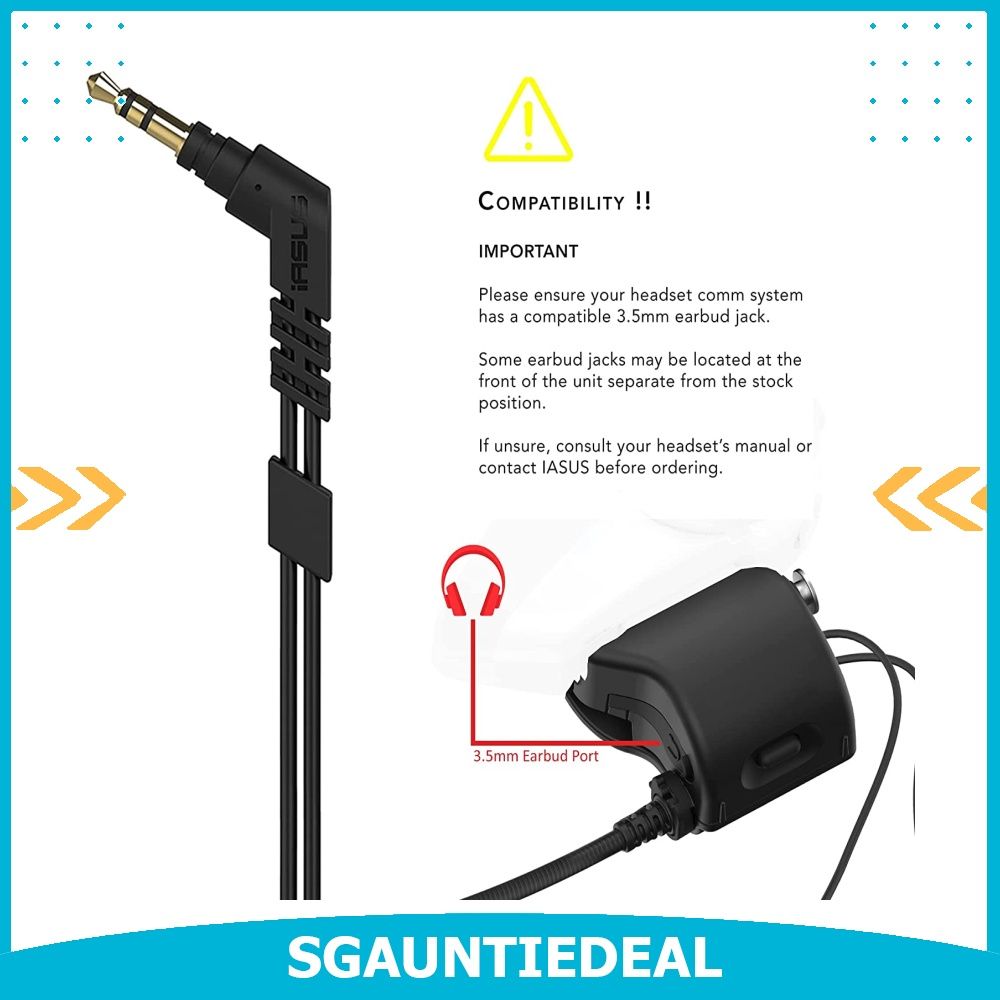 IASUS Premium Audio Motorcycle Helmet Speakers Work with Most Helmet