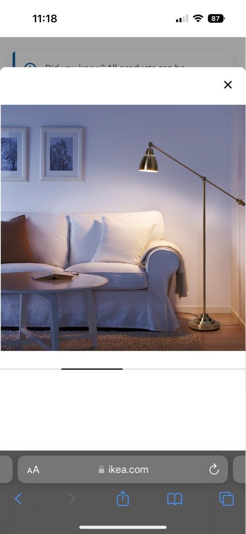 IKEA Barometer Standing Lamp Furniture Home Living Lighting