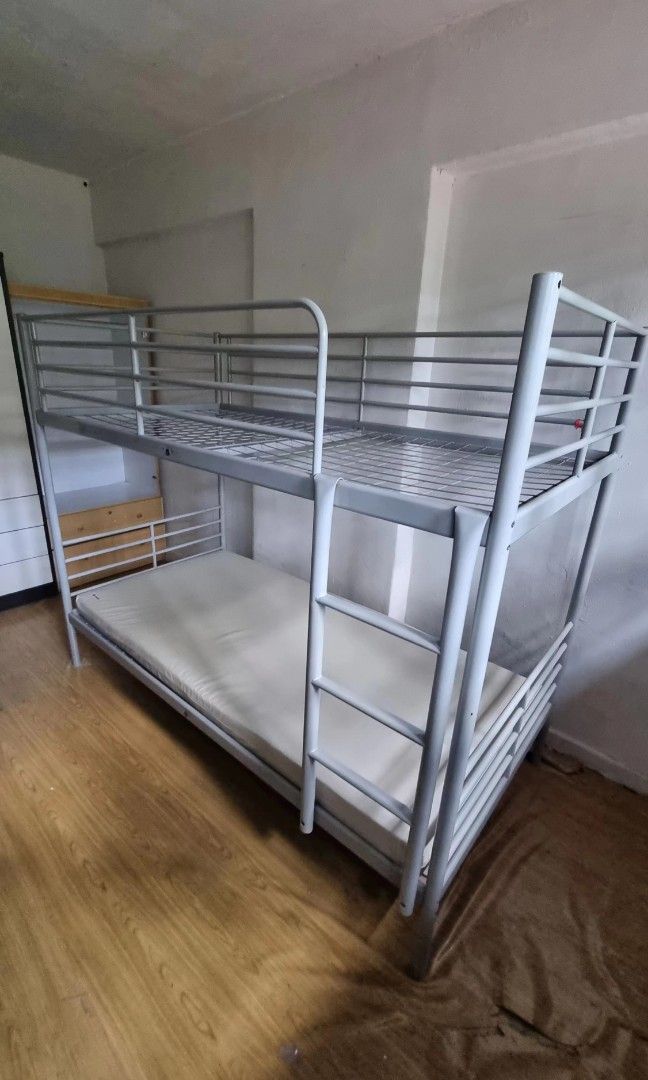 IKEA Double decker bed frame,Single and Larger, light blue and dark