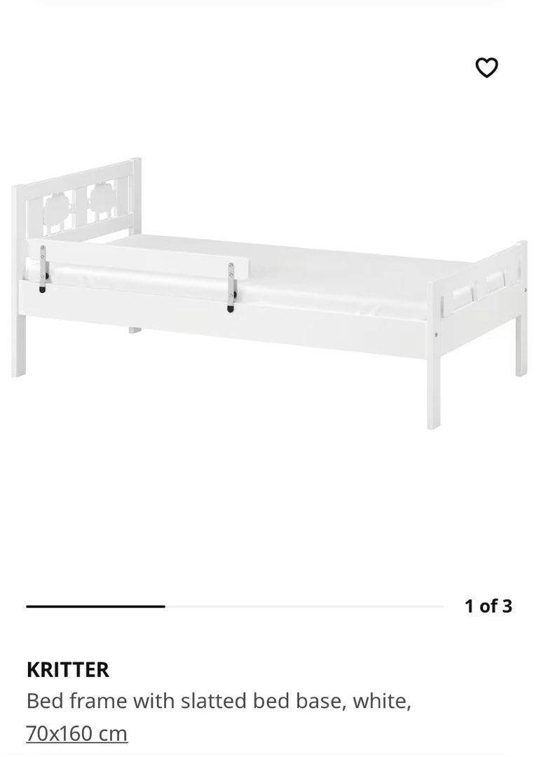 Ikea Single Bed Frame 160cm, Babies & Kids, Baby Nursery & Kids