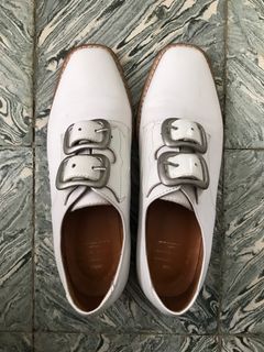 Initial White  Loafers