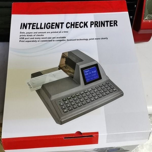 INTELLIGENT CHECK / CHEQUE PRINTER WITH EXTRA RIBBON (Category: Office & Business Technology) located in Manila. Submitted by laived (Listing ID 1058583431, Image 3). Description: INTELLIGENT CHECK PRINTER WITH 1 FREE RIBBON PHP. 15,660.00 Intelligent Check Printer The date, Payee, and Amount are printed at a time. Prints any kind of check. USB port is available It can print separately or be connected to a computer, and licensed technology print 