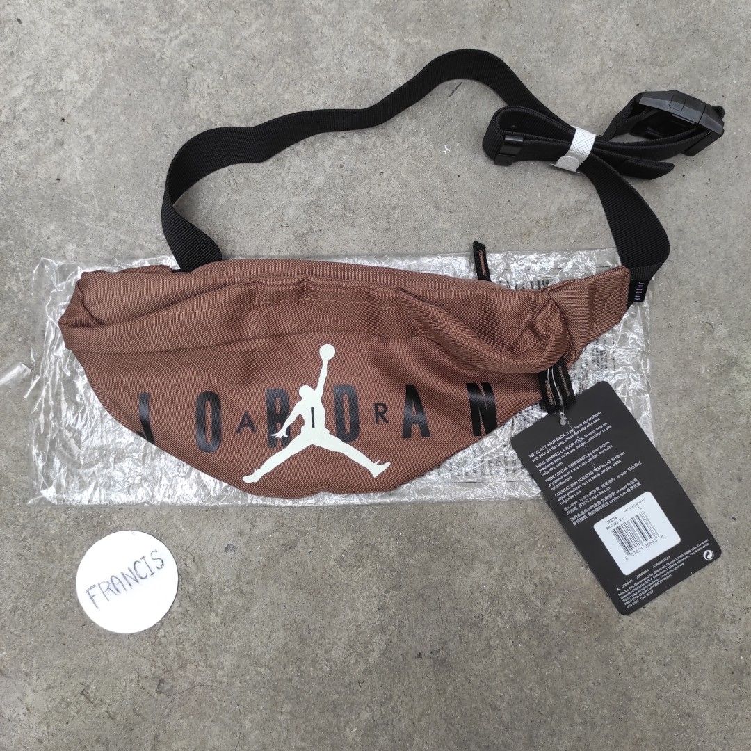 Jordan Waist Pack Belt Bag Hip Pack Script Jumpman Logo Archae Brown