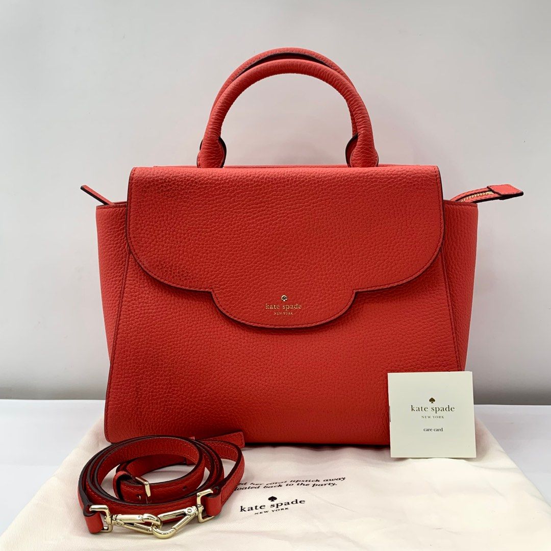 DISCOUNTED KATE SPADE LEEWOOD PLACE MAKAYLA RED LEATHWR 2WAY HAND SHOULDER BAG 237015921