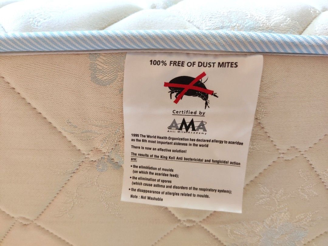 King Koil Queen Size Mattress (with Bed Base), Furniture & Home Living, Furniture, Bed Frames