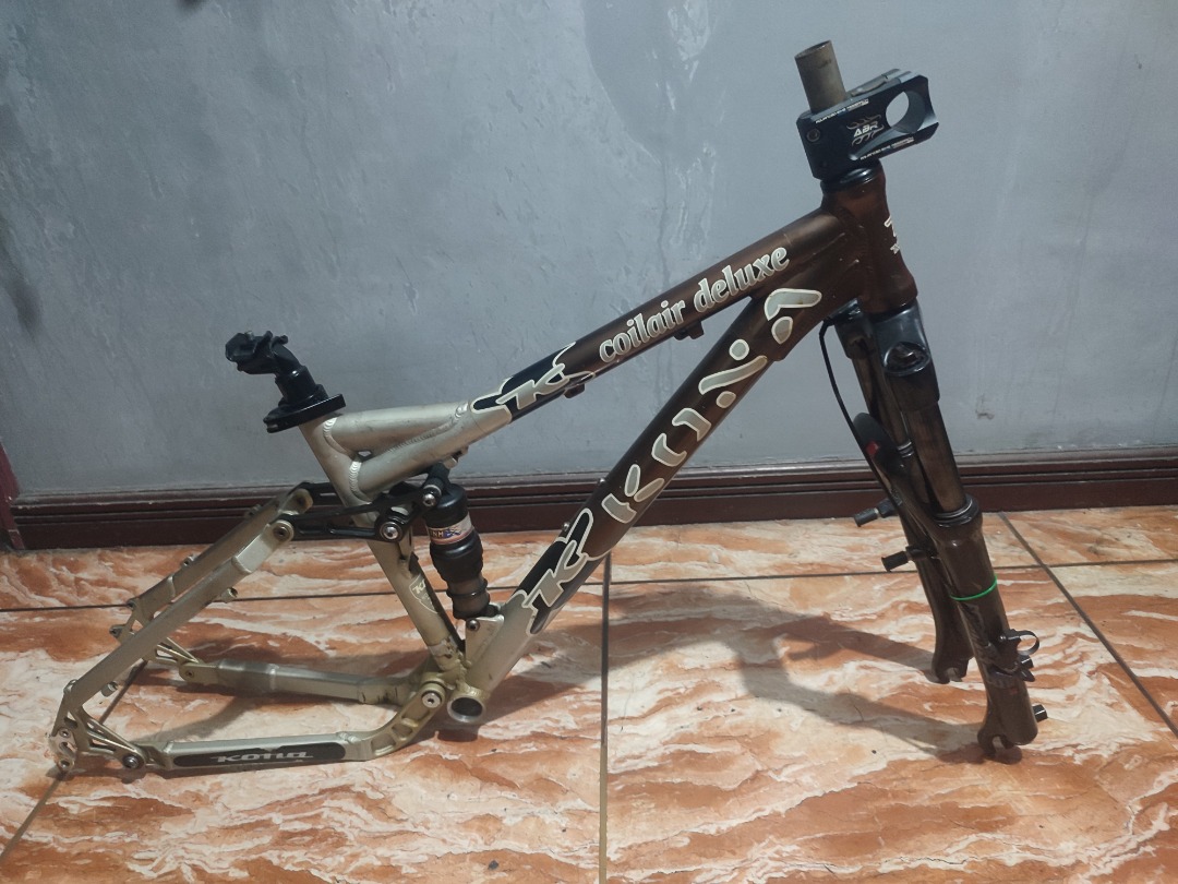 Kona Coilair Deluxe Full Suspension Mountain Bike Frame 26 w 2pcs DH Jetset Rims and ABR Stem