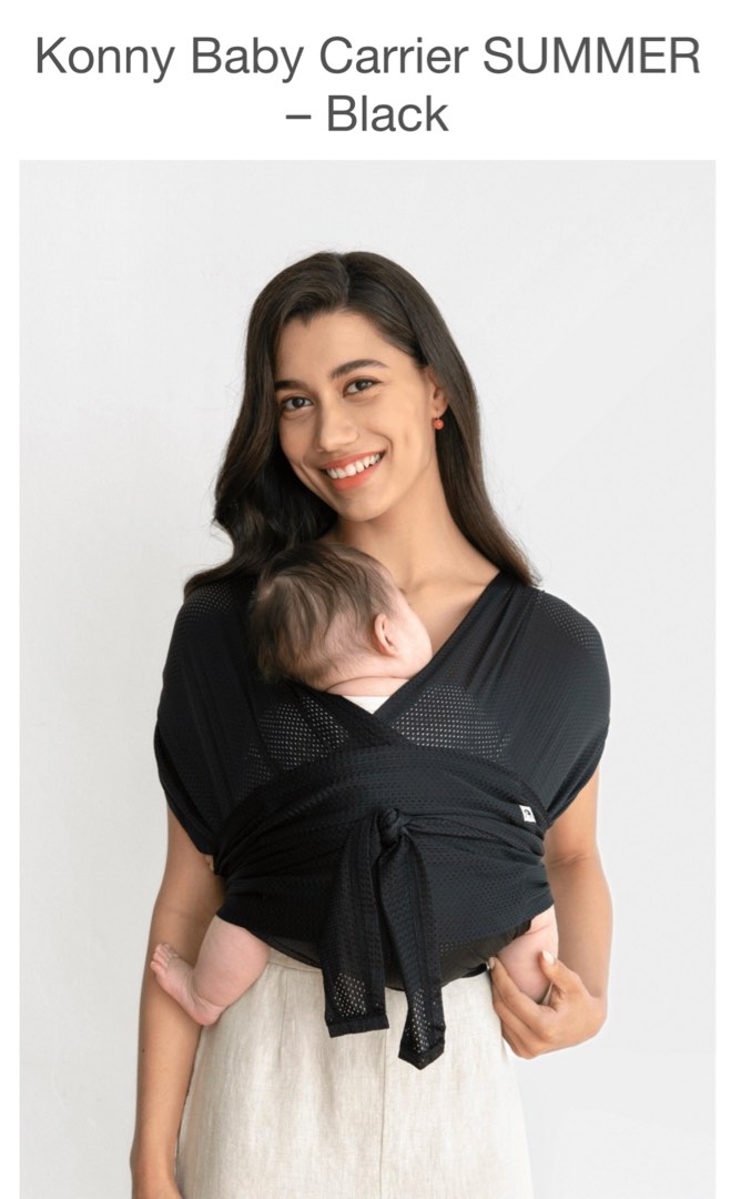 Konny Baby Carrier SUMMER Black, Babies & Kids, Going Out, Carriers
