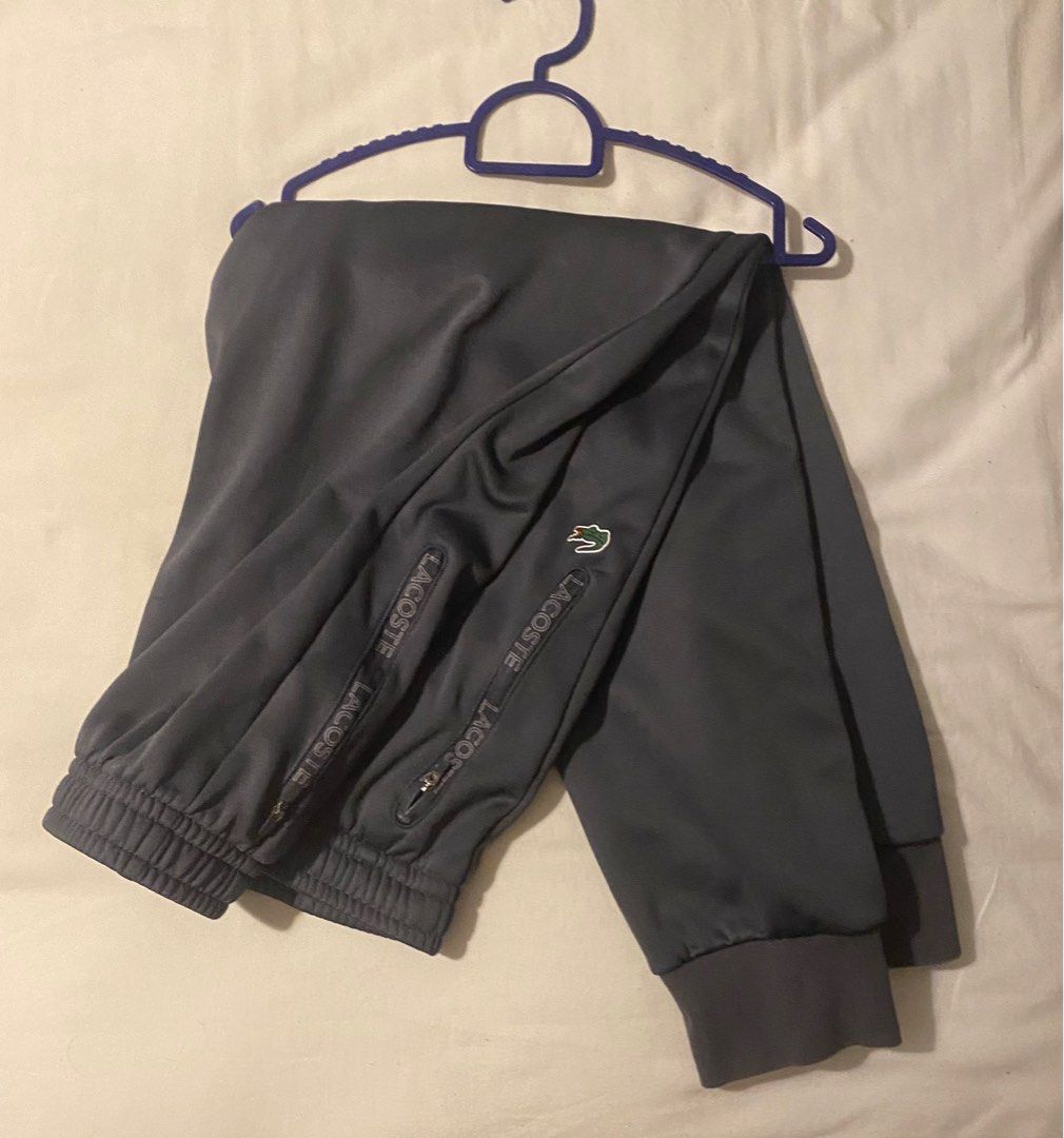 Mens black hotsell lacoste tracksuit bottoms