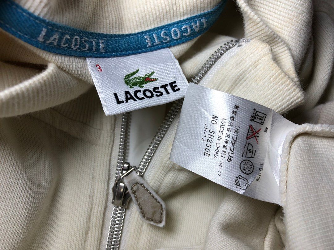 Lacoste jacket sizes deals