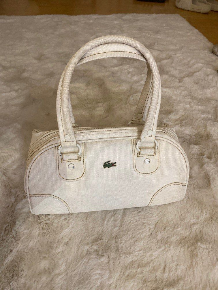 Lacoste duffle bag white best sale