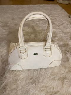 Lacoste white duffel bag