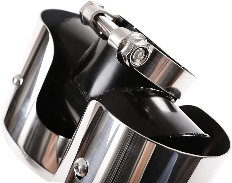 Land Rover Defender S/S Twin Exhaust Cover Chrome Finish, Car