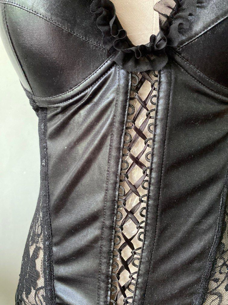 leather boudoir pin up corset on Carousell