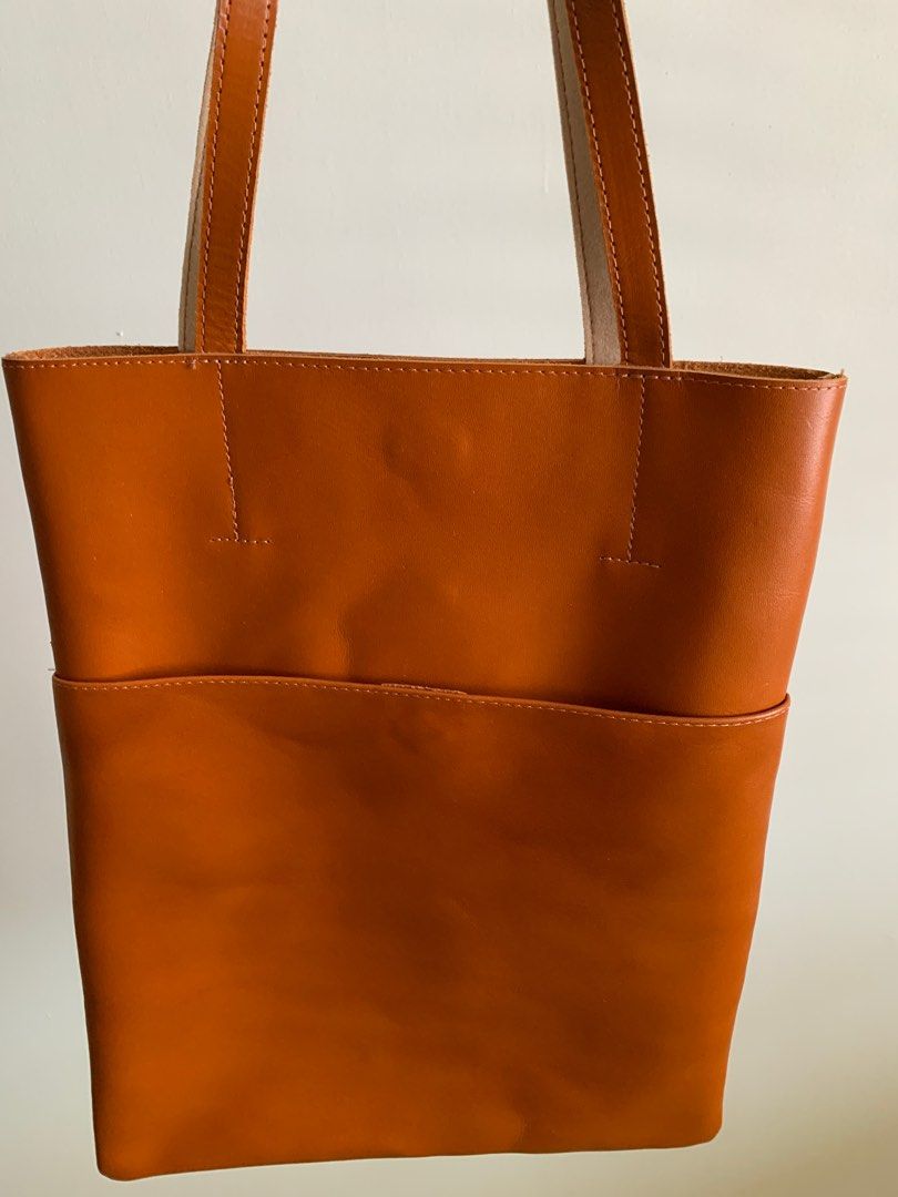All leather cheap tote bag