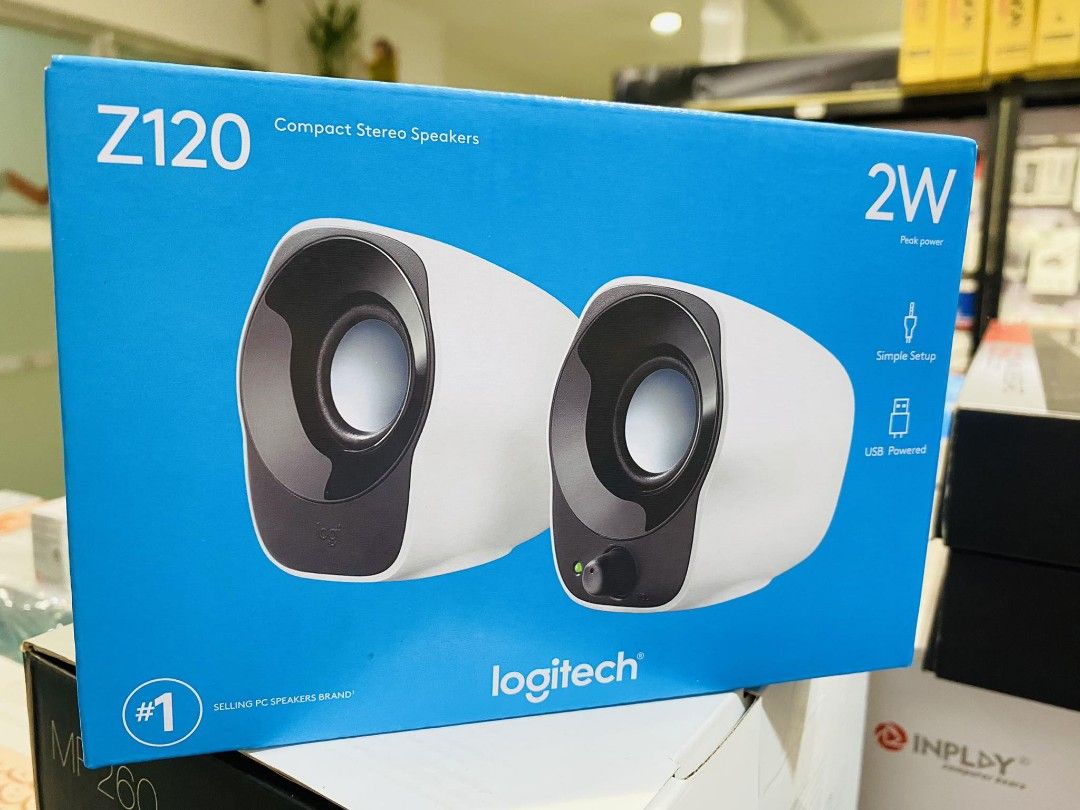 💯Logitech Z120 Compact Stereo 3.5mm USB Speakers (White) (Category: Soundbars, Speakers & Amplifiers) located in Makati City. Submitted by techubstoreandaccessories (Listing ID 1233893119, Image 3). Description: Logitech Z120 Compact Stereo 3.5mm USB Speakers (White) Onhand ready to ship‼️‼️ ✅BRANDNEW ORIGINAL & SEALED ✅ACTUAL PICTURE POSTED ✅ACCEPT WALK IN/PICK UP CLIENT (Mon-Fri 8am-7pm)( Saturday10am-4pm) 📍Location: Evangelista St. Makati Ci