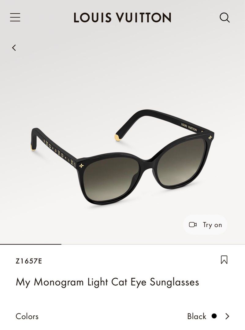 LV My Monogram Light Cat Eye Sunglasses, Luxury, Accessories on