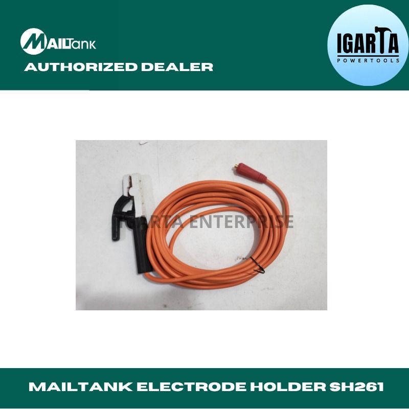 Mailtank 10m Welding Cable with connector SH261 (Category: Construction Tools & Equipment) located in Quezon City. Submitted by igarta.enterprise (Listing ID 1233789685, Image 2). Description: Mailtank Welding Cable 10m SH261 with Clamp and Connector 10 Meters Small Connector For Mailtank Welding Machine (Not with MMA400 with case) With Electrode Holder and Connector 1x25mm² Cable Size DKJ10-25 Connector Size Powered by Igarta Enterprise Fits wit