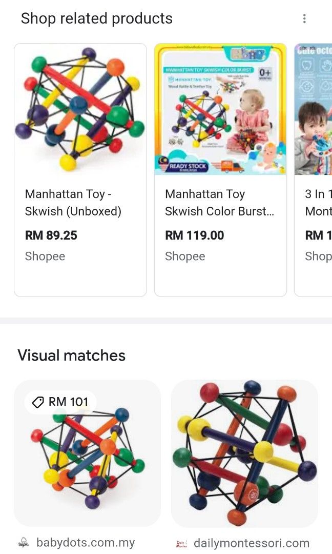 Manhattan toy skwish classic rattle and teether grasping activity toy on sale