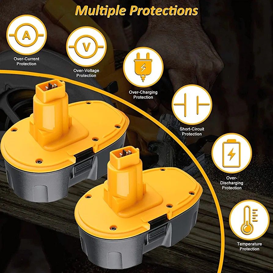 MANUFER 18V 3.0Ah Ni Mh DC9096 Replacement Battery for Dewalt 18V