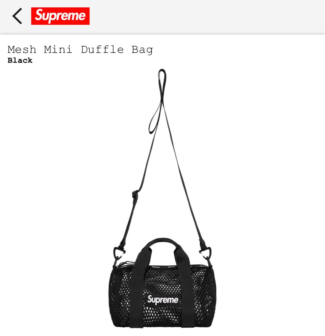 SS23 Mesh Mini Duffle Bag, Men's Fashion, Bags, Sling Bags on Carousell