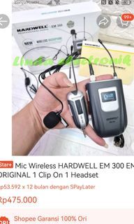 Mic microphone bando clip on outdoor wifi wireless content creator konten outing MC