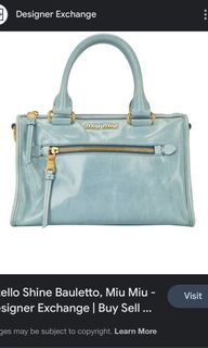 MIU MIU VITELLO SHINE BAUTELLO TWO WAY SMALL BAG
