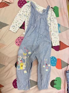 Mothercare One set overall next biru daisy flower lucu