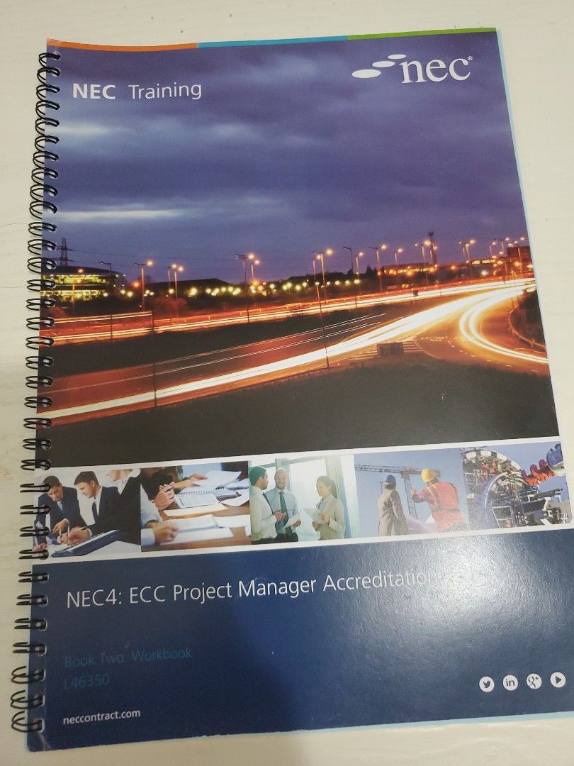 NEC4 ECC Project Manager Accreditation Course Notes, 興趣及遊戲, 書本 & 文具 ...