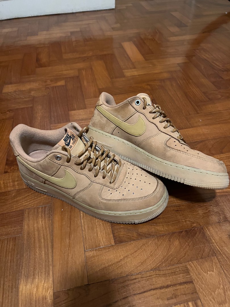 Nike Air Force 1 Flax Wheat Nike AF1 US10 Men s Fashion Footwear Sneakers on Carousell