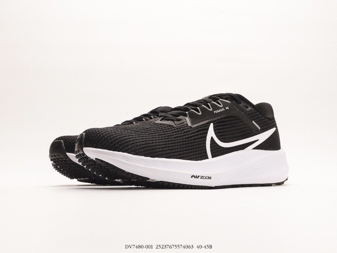 Nike Air Zoom Pegasus 40 Wide 'Black White' Running shoes US 711, Men