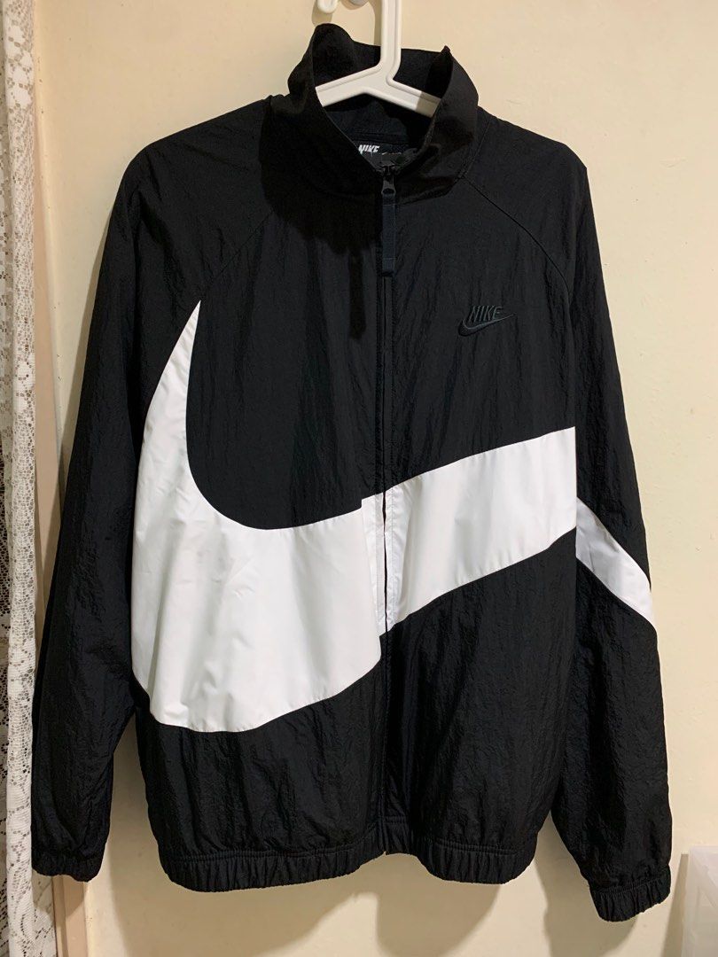 Nike Big Swoosh Windbreaker Black Men s Fashion Coats Jackets