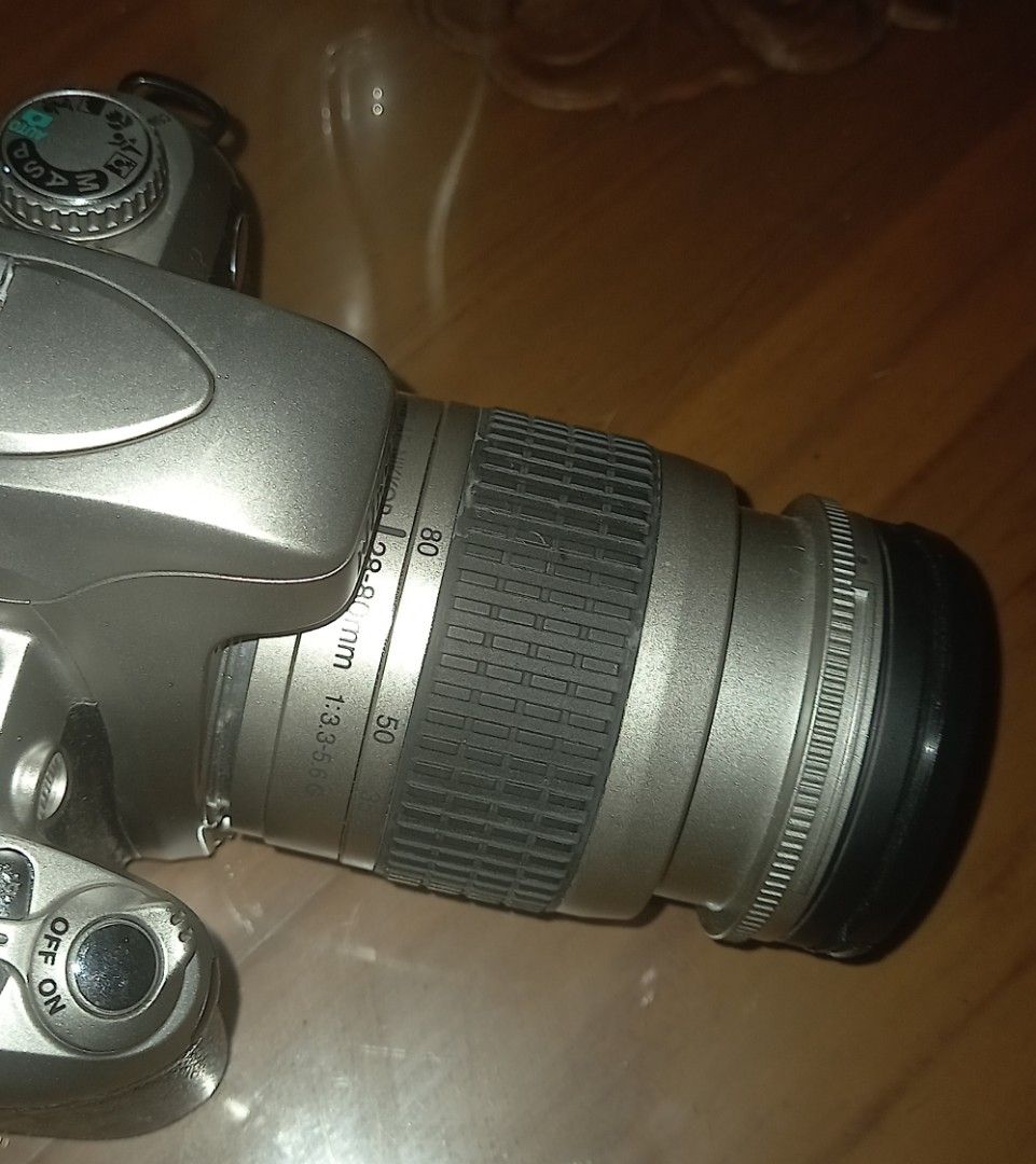 Nikon F75 N75 film camera with kit lens 28mm 80mm 3.5 AF G and kenko