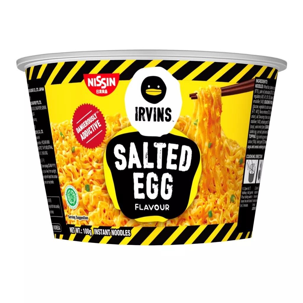 Nissin Irvins salted egg instant noodles mala spicy salted egg noodles supper instant food fuss