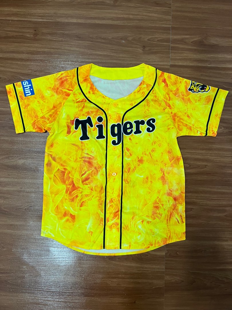 Official Retro NPB Japan Hanshin Tigers Baseball Club Flame Light Jersey