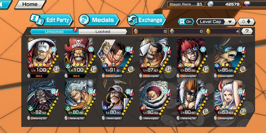 One Piece Bounty Rush Conta Top Shanks Red Yamato Akainu +Rd - Outros - DFG